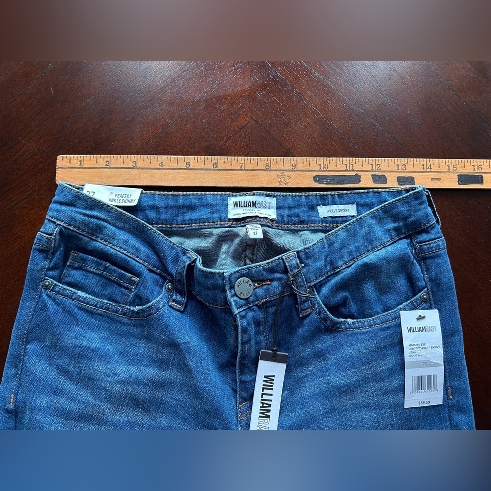 NEW William Rast Distressed Blue Ankle Jeans - Picture 7 of 8